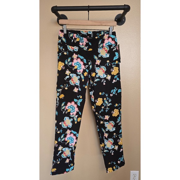 Zac & Rachel Pants - Zac & Rachel NWT black and floral ultimate fit dress pants women's size 6